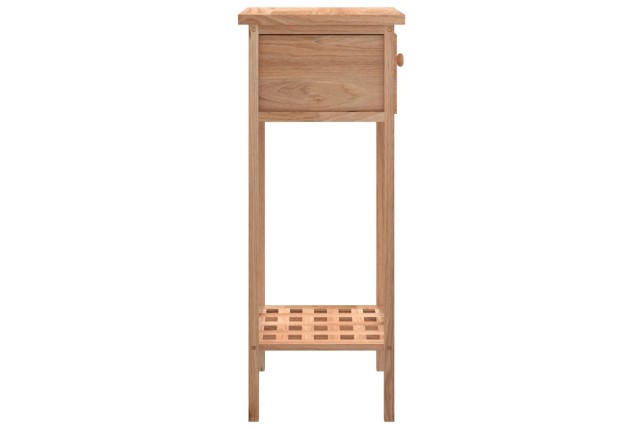 Table d'appoint avec tiroir 25x25x60 cm Bois massif de noyer