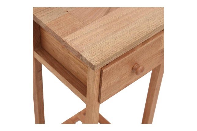Table d'appoint avec tiroir 25x25x60 cm Bois massif de noyer