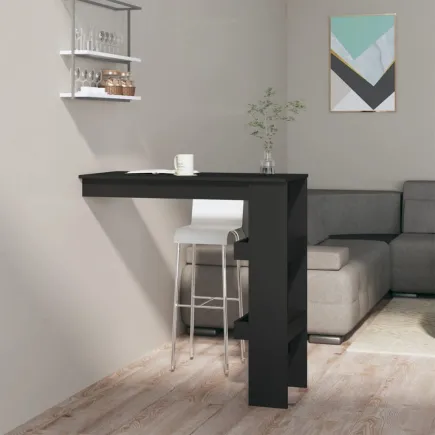 Table de bar murale Noir 102x45x103,5 cm 