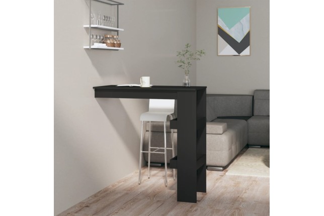 Table de bar murale Noir 102x45x103,5 cm 