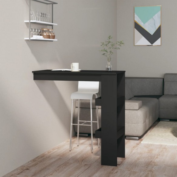Table de bar murale Noir 102x45x103,5 cm 