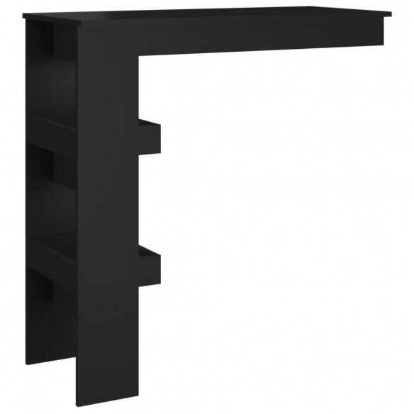 Table de bar murale Noir 102x45x103,5 cm 