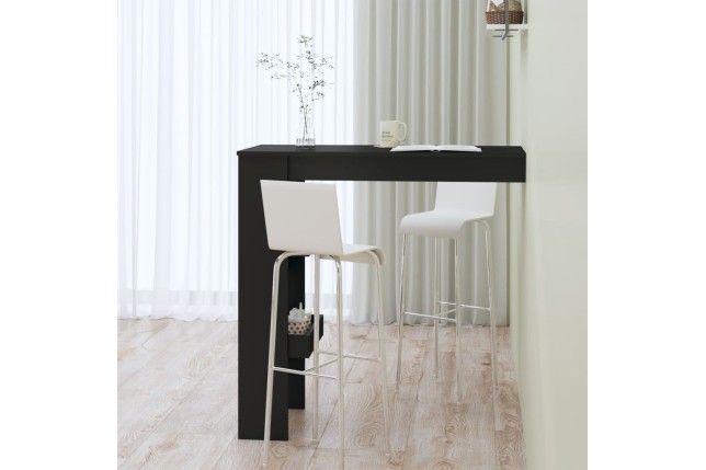 Table de bar murale Noir 102x45x103,5 cm 
