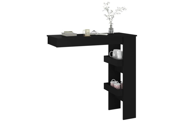 Table de bar murale Noir 102x45x103,5 cm 