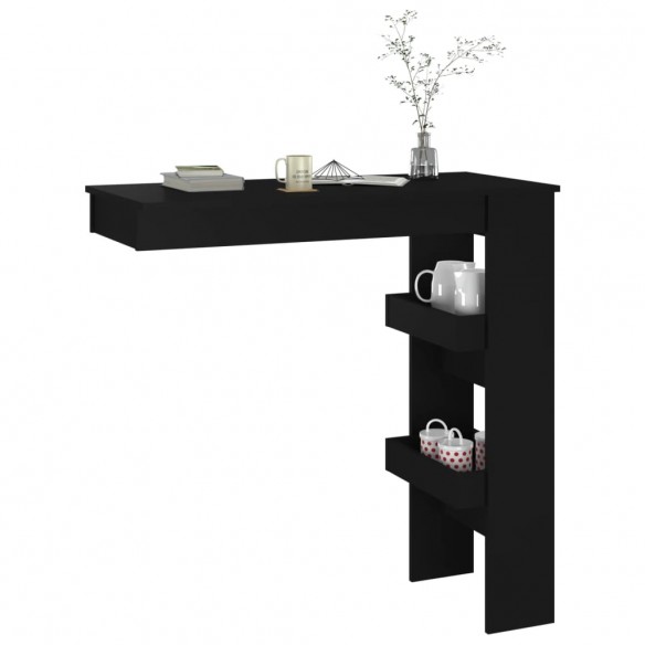 Table de bar murale Noir 102x45x103,5 cm 