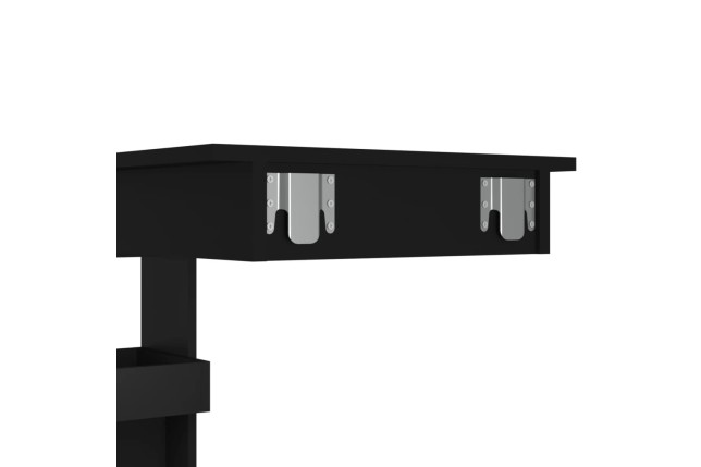 Table de bar murale Noir 102x45x103,5 cm 