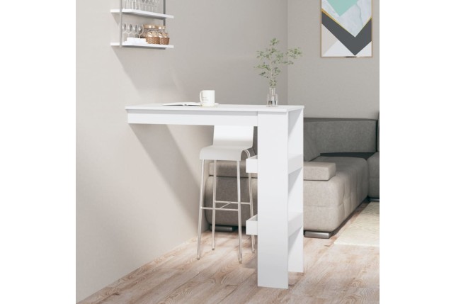 Table de bar murale Blanc 102x45x103,5 cm 