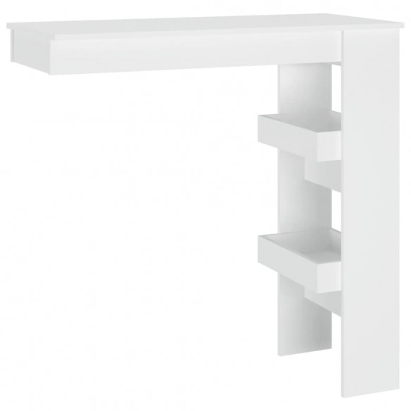 Table de bar murale Blanc 102x45x103,5 cm 