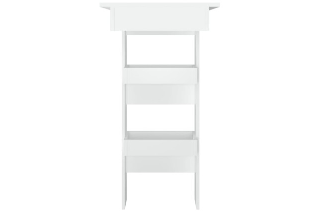 Table de bar murale Blanc 102x45x103,5 cm 