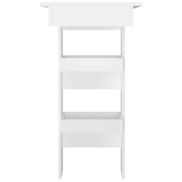 Table de bar murale Blanc 102x45x103,5 cm 