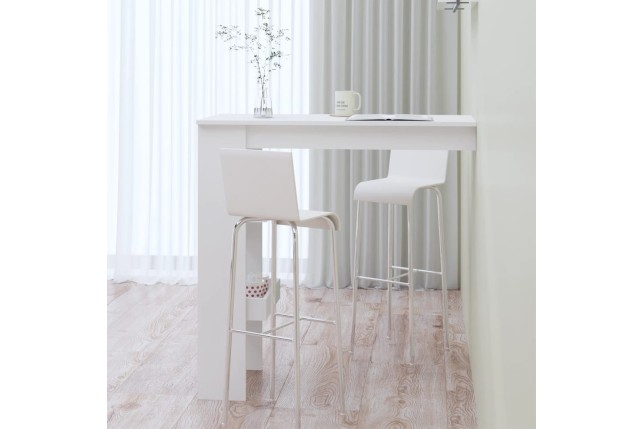 Table de bar murale Blanc 102x45x103,5 cm 