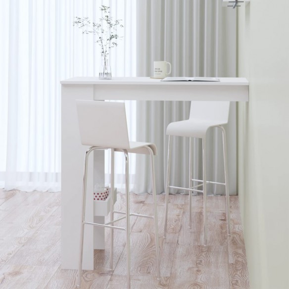Table de bar murale Blanc 102x45x103,5 cm 