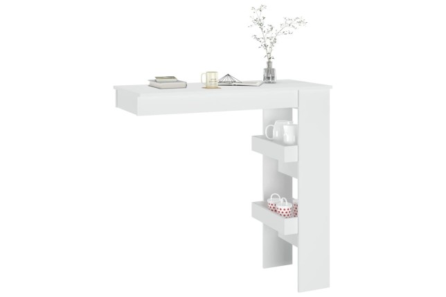 Table de bar murale Blanc 102x45x103,5 cm 