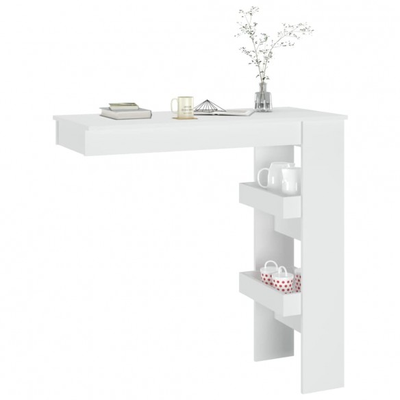 Table de bar murale Blanc 102x45x103,5 cm 