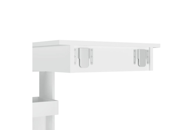 Table de bar murale Blanc 102x45x103,5 cm 