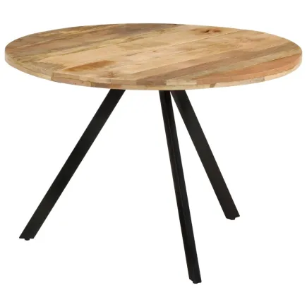 Table à manger de style industiel en  Bois de manguier massif 110x75 cm 2