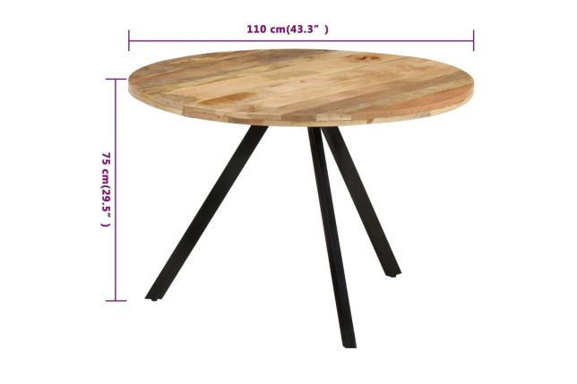 Table à dîner 110x75 cm Bois de manguier massif