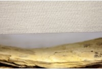 Lampe 53 cm en bois flotté et lin écrue