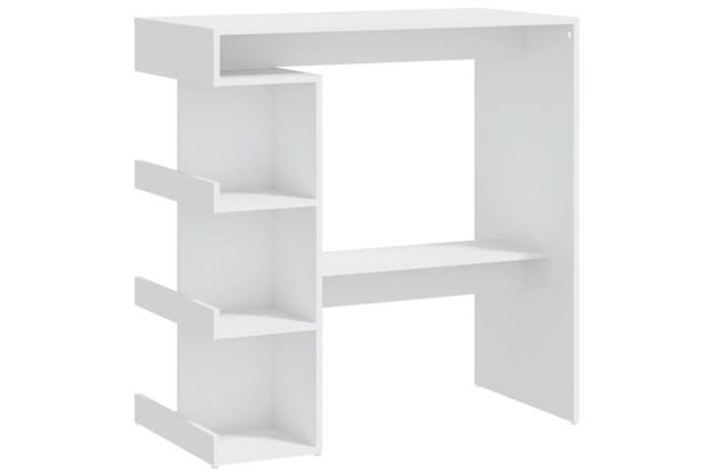 Table de bar étagère de rangement Blanc 100x50x101,5 cm