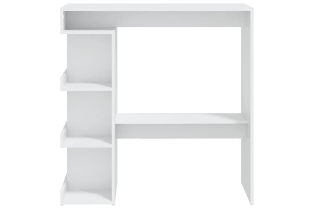 Table de bar étagère de rangement Blanc 100x50x101,5 cm