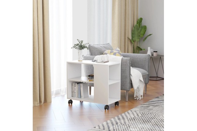 Table d'appoint Blanc 70x35x55 cm 