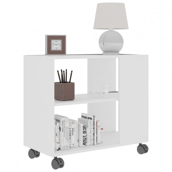 Table d'appoint Blanc 70x35x55 cm 