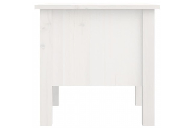 Table d'appoint Blanc 40x40x39 cm Bois massif de pin
