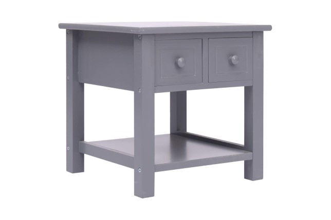 Table d'appoint Gris 40x40x40 cm Bois de Paulownia