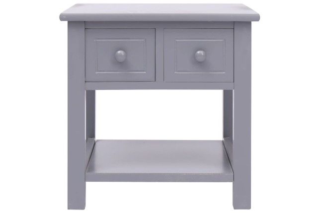 Table d'appoint Gris 40x40x40 cm Bois de Paulownia