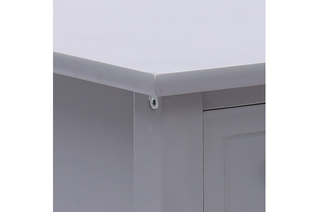 Table d'appoint Gris 40x40x40 cm Bois de Paulownia