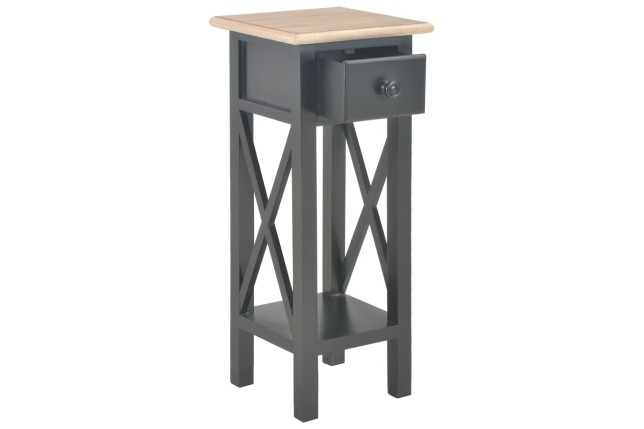 Table d'appoint Noir 27 x 27 x 65,5 cm Bois
