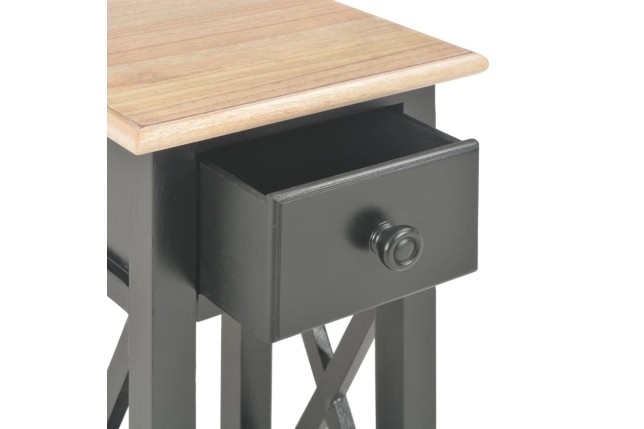 Table d'appoint Noir 27 x 27 x 65,5 cm Bois