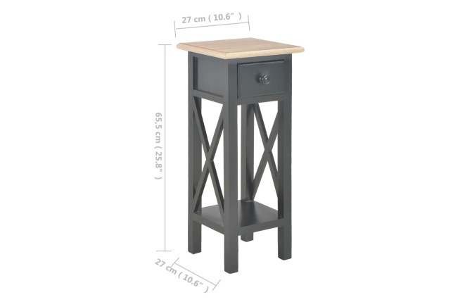 Table d'appoint Noir 27 x 27 x 65,5 cm Bois