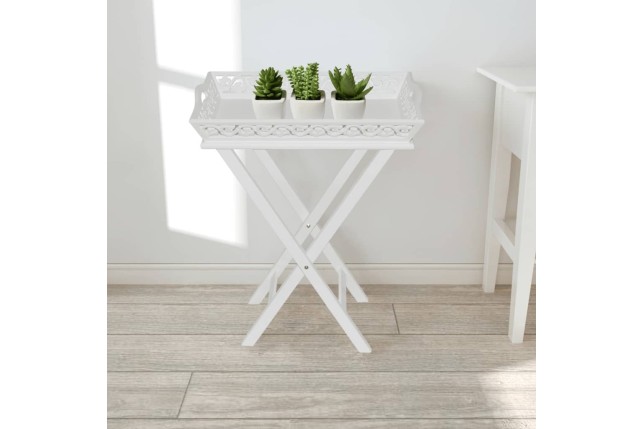 Table d'appoint avec plateau Blanc