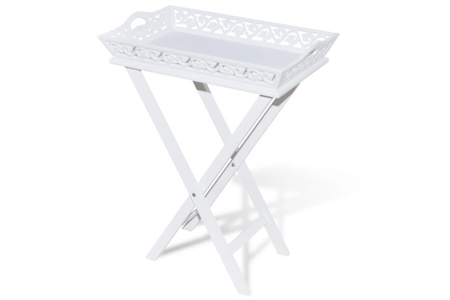 Table d'appoint avec plateau Blanc