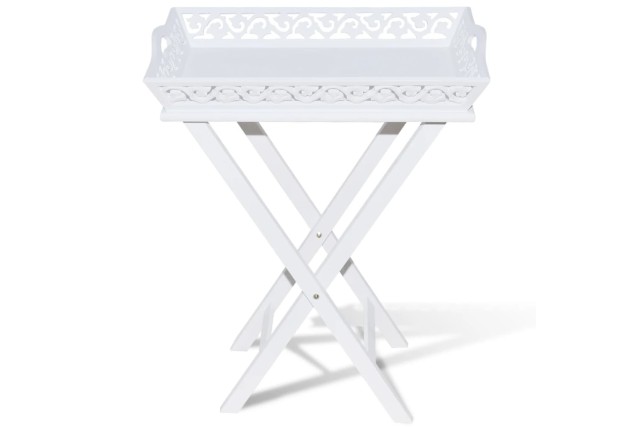 Table d'appoint avec plateau Blanc