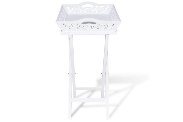 Table d'appoint avec plateau Blanc