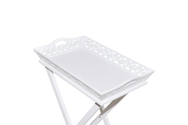 Table d'appoint avec plateau Blanc