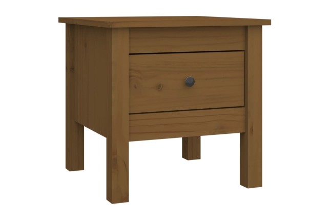Table d'appoint Marron miel 40x40x39 cm Bois massif de pin