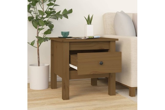 Table d'appoint Marron miel 40x40x39 cm Bois massif de pin