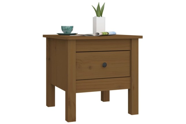 Table d'appoint Marron miel 40x40x39 cm Bois massif de pin