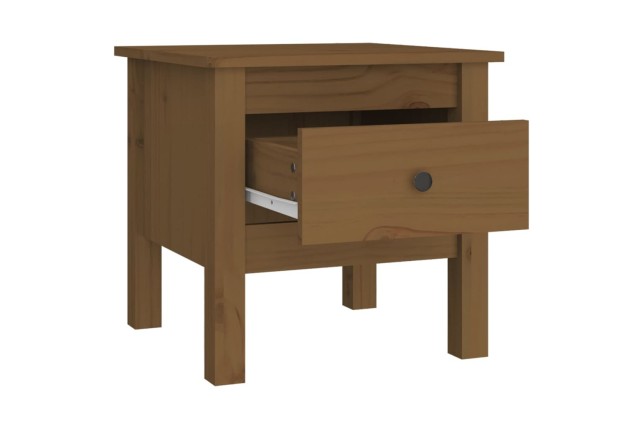Table d'appoint Marron miel 40x40x39 cm Bois massif de pin