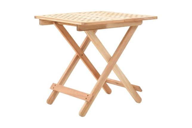 Table d'appoint pliante 50 x 50 x 49 cm Bois de noyer massif