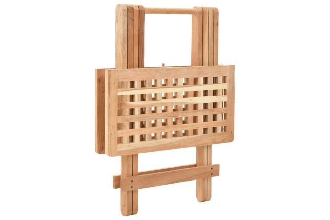 Table d'appoint pliante 50 x 50 x 49 cm Bois de noyer massif