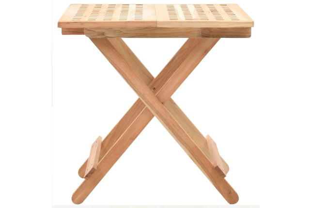 Table d'appoint pliante 50 x 50 x 49 cm Bois de noyer massif
