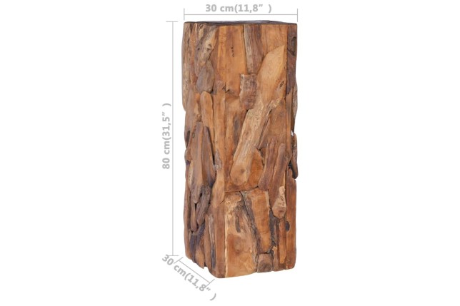 Table d'appoint 30x30x80 cm Bois de teck solide
