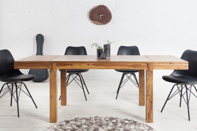 Table à manger extensible 120-200cm  en bois massif de Sheesham