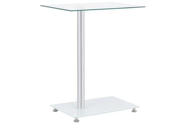 Table d'appoint en forme U Transparent 45x30x58 cm Verre trempé