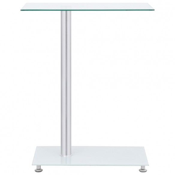 Table d'appoint en forme U Transparent 45x30x58 cm Verre trempé