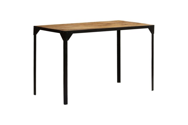 Table de salle à manger Bois de manguier brut et Acier 120 cm